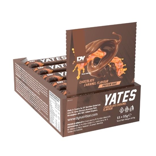 Yates Protein Bar, Chocolate Caramel, 15 x 55g, Dorian Yates