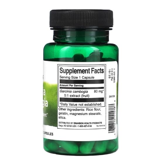 Garcinia Cambogia 5:1 Extract, 80mg, 60 caps, Swanson - Vitax.ro