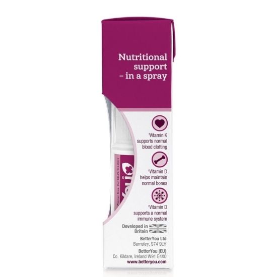 Vitamin D+K2 Kids' Daily Oral Spray, Bubblegum & Blueberry, 15 ml, BetterYou - Vitax.ro