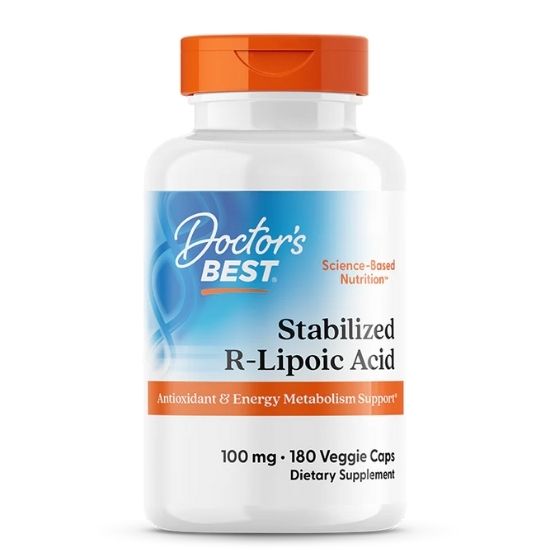 Stabilized R-Lipoic Acid cu BioEnhanced Na-RALA, 100mg, 180 vcaps, Doctor's Best - Vitax.ro