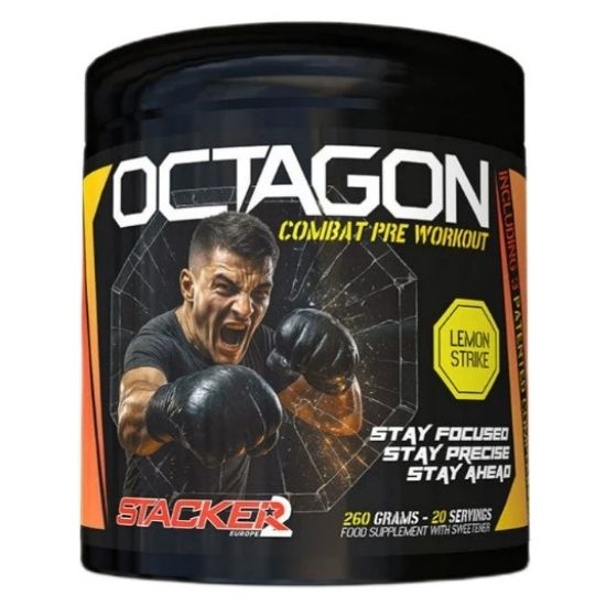 Octagon Pre Workout, Lemon Strike, 260g, Stacker2 Europe