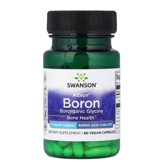 Albion Boron Bororganic Glycine, 6mg, 60 caps, Swanson - Vitax.ro