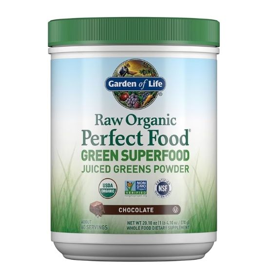 Raw Organic Perfect Food Green Superfood, Chocolate, 570g, Garden of Life - Vitax.ro