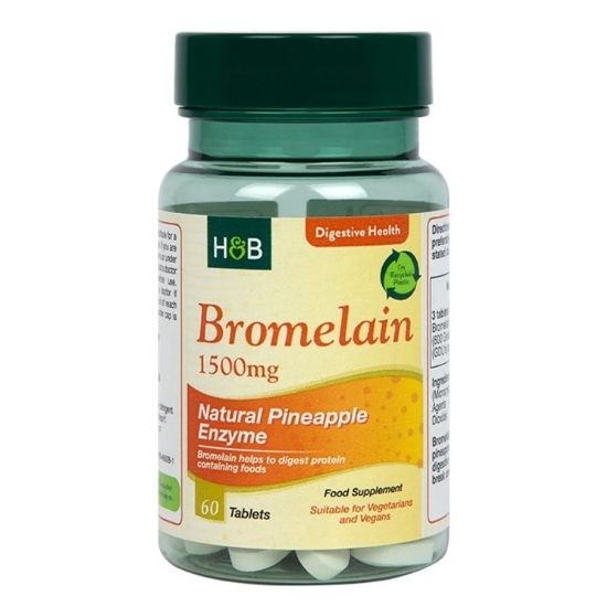 Bromelain, 1500mg, 60 tablets, Holland & Barrett - Vitax.ro