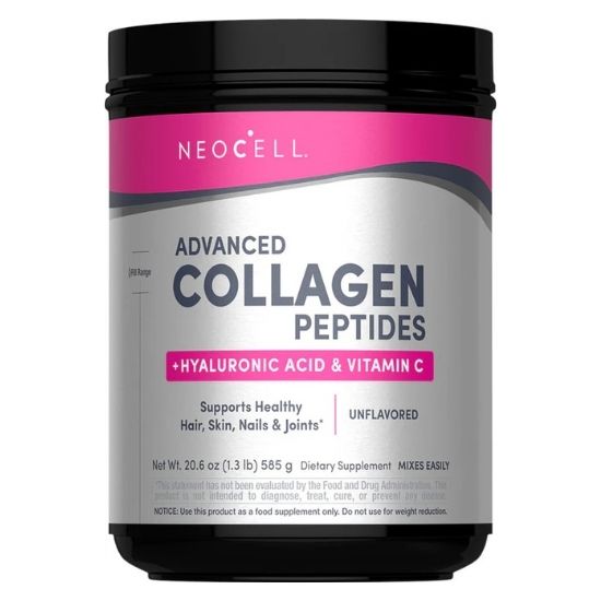 Advanced Collagen Peptides + Hyaluronic Acid & Vitamin C, 585g, NeoCell - Vitax.ro