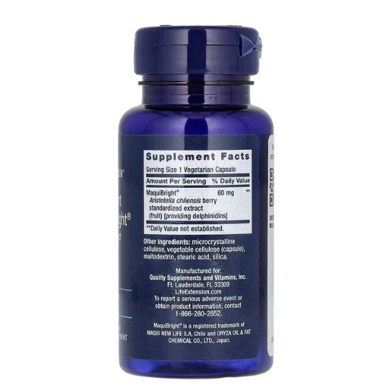 Tear Support with MaquiBright (Maqui Berry Extract), 60mg, 30 vcaps, Life Extension - Vitax.ro