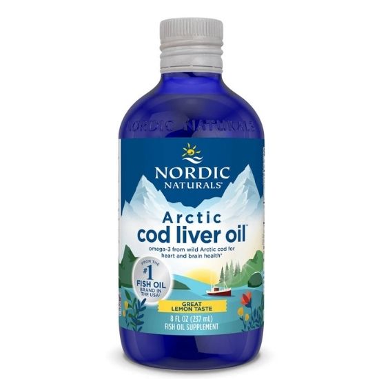 Arctic Cod Liver Oil, 1060mg, Lemon, 237 ml, Nordic Naturals - Vitax.ro