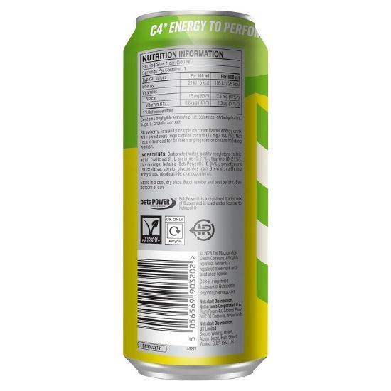 C4 Performance Energy, Twister Pineapple, 12 x 500 ml, Cellucor