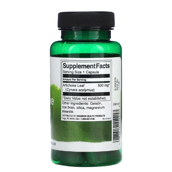 Artichoke Leaves (Cynara Scolymus), 500mg, 60 caps, Swanson - Vitax.ro
