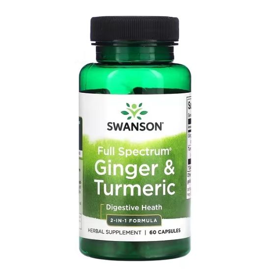 Ginger & Turmeric, 60 caps, Swanson - Vitax.ro