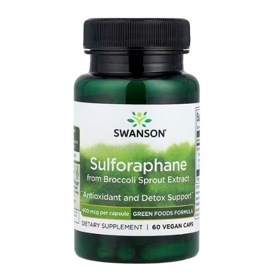Sulforaphane from Broccoli Sprout Extract, 400mcg, 60 vcaps, Swanson - Vitax.ro