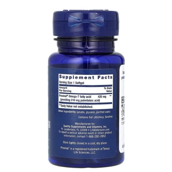 Provinal Purified Omega-7, 30 softgels, Life Extension - Vitax.ro