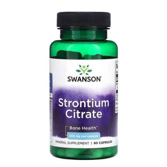 Strontium Citrate, 340mg, 60 caps, Swanson - Vitax.ro