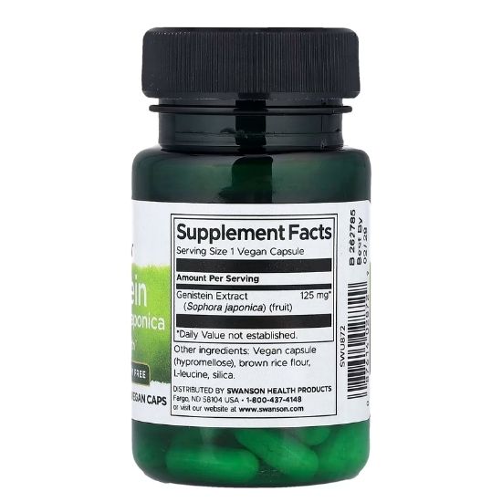 Genistein from Sophora Japonica, 125mg, 60 vcaps, Swanson - Vitax.ro