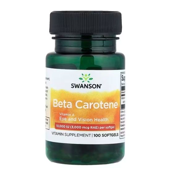 Beta-Carotene (Vitamin A), 10 000 IU, 100 softgels, Swanson - Vitax.ro