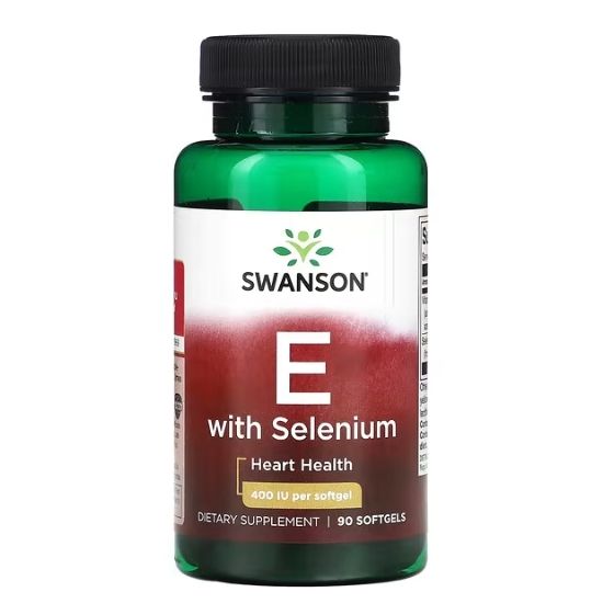 E with Selenium, 400IU, 90 softgels, Swanson - Vitax.ro