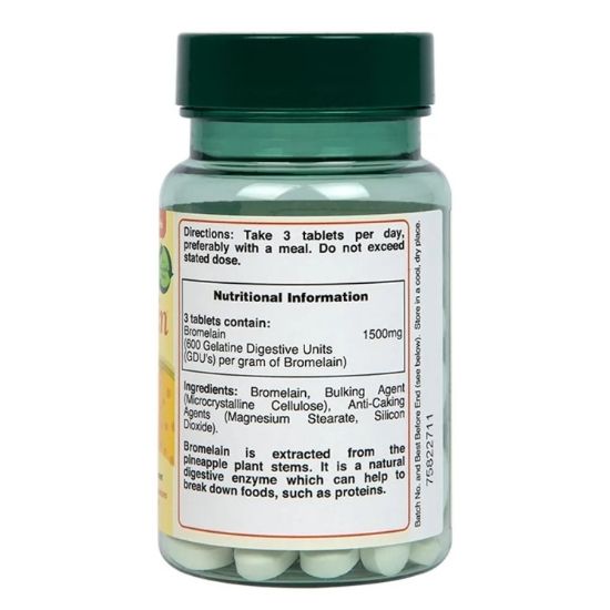 Bromelain, 1500mg, 60 tablets, Holland & Barrett - Vitax.ro