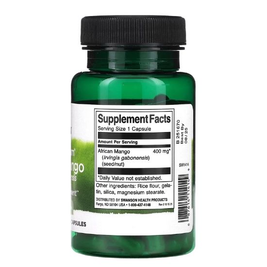 Full Spectrum African Mango (Irvingia Gabonensis), 400mg, 60 caps, Swanson - Vitax.ro