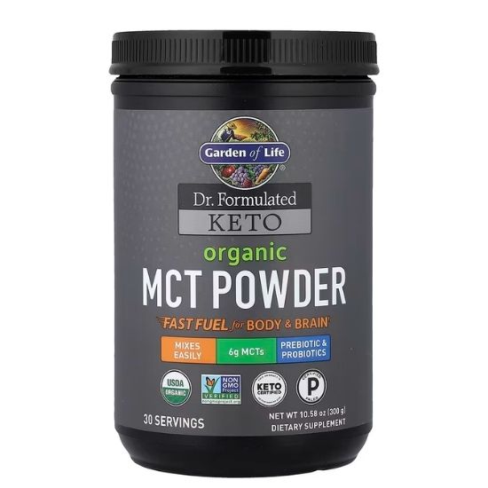 Dr Formulated Keto Organic MCT Powder, 300g, Garden of Life - Vitax.ro