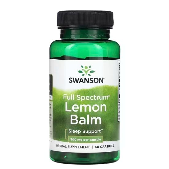 Full Spectrum Lemon Balm, 500mg, 60 caps, Swanson - Vitax.ro