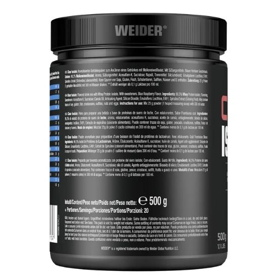 Clear Isolate, Blue Raspberry, 500g, Weider