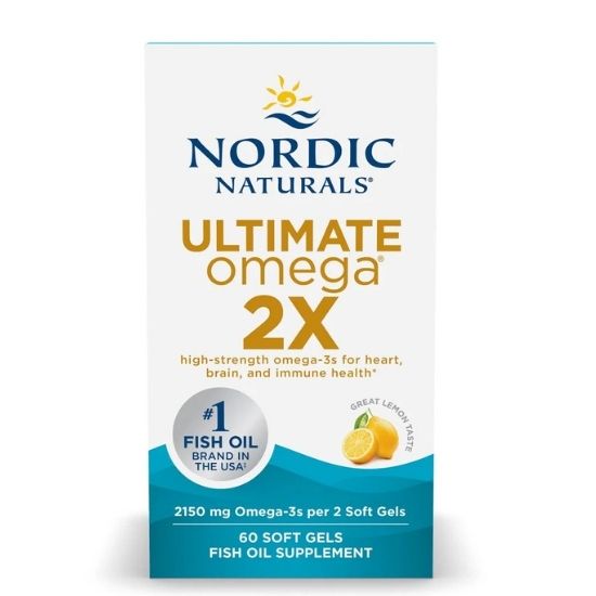 Ultimate Omega 2X Fish Oil, 2150mg Lemon, 60 softgels, Nordic Naturals - Vitax.ro