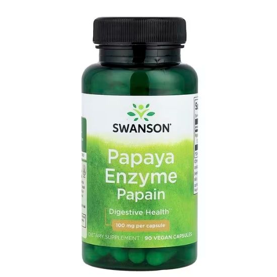 Papaya Enzyme Papain, 100mg, 90 vcaps, Swanson - Vitax.ro