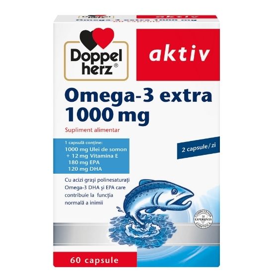 Omega 3 extra, 1000 mg, 60 capsule, Doppelherz - Vitax.ro