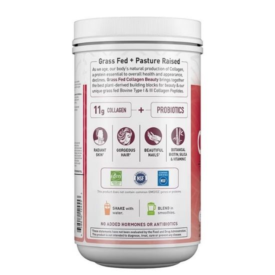 Grass Fed Collagen Beauty, Cranberry Pomegranate, 270g, Garden of Life - Vitax.ro