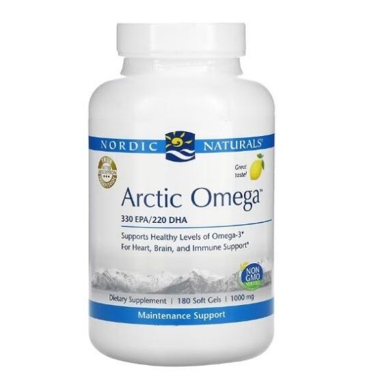 Arctic Omega, Lemon, 180 softgels, Nordic Naturals - Vitax.ro