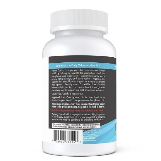 Vitamin D3 Gummies Sport, Wild Berry, 120 gummies, Nordic Naturals - Vitax.ro