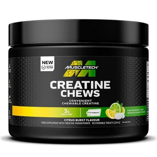 Creatine Chews, Citrus Burst, 90 chewable tablets, MuscleTech - Vitax.ro