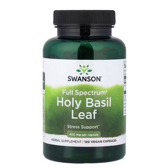 Holy Basil Leaf, 400mg, 120 caps, Swanson - Vitax.ro