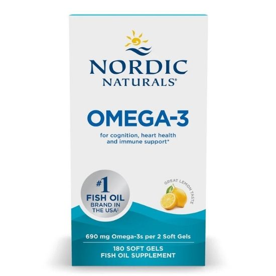 Omega-3, 690mg Lemon, 180 softgels, Nordic Naturals - Vitax.ro