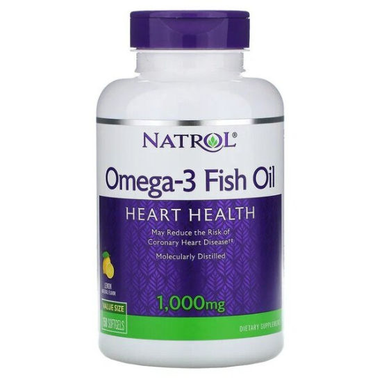 Omega-3 Fish Oil, 1000mg, 60 softgels, Natrol - Vitax.ro