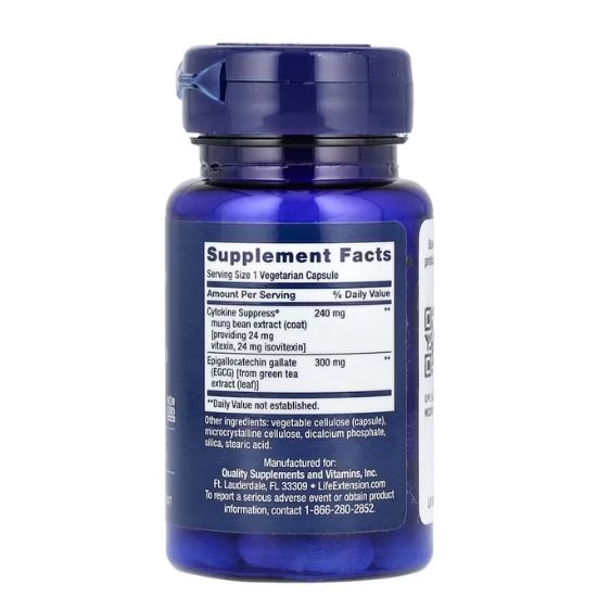 Cytokine Suppress with EGCG, 30 vcaps, Life Extension - Vitax.ro