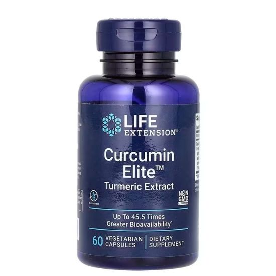 Curcumin Elite Turmeric Extract, 60 vcaps, Life Extension - Vitax.ro
