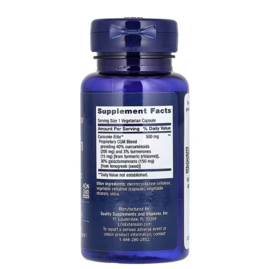 Curcumin Elite Turmeric Extract, 30 vcaps, Life Extension - Vitax.ro