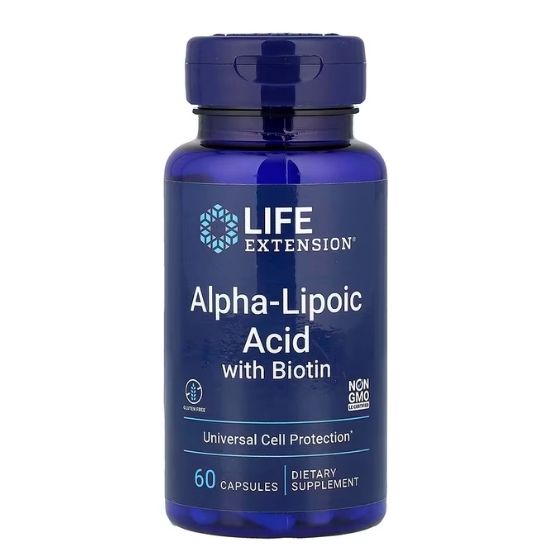 Alpha-Lipoic Acid with Biotin, 60 caps, Life Extension - Vitax.ro