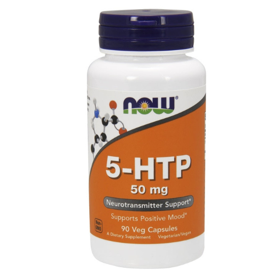 5-HTP, 50mg, 90 vcaps, NOW Foods - Vitax.ro