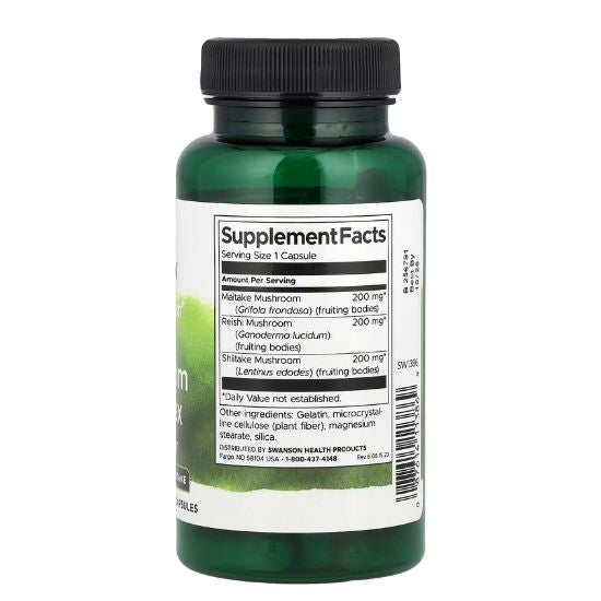 Triple Mushroom Complex, 60 caps, Swanson - Vitax.ro