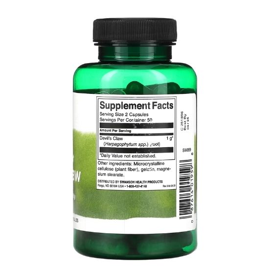 Devil's Claw, 500mg, 100 caps, Swanson - Vitax.ro