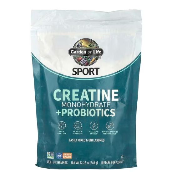 Sport Creatine Monohydrate + Probiotics, 348g, Garden of Life - Vitax.ro