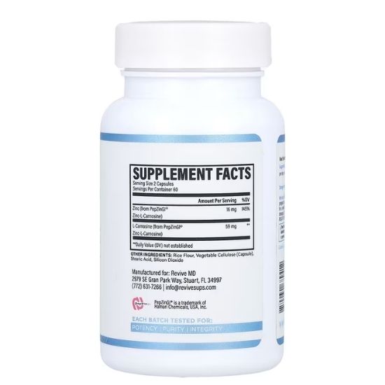 Zinc Carnosine, 120 vcaps, Revive - Vitax.ro