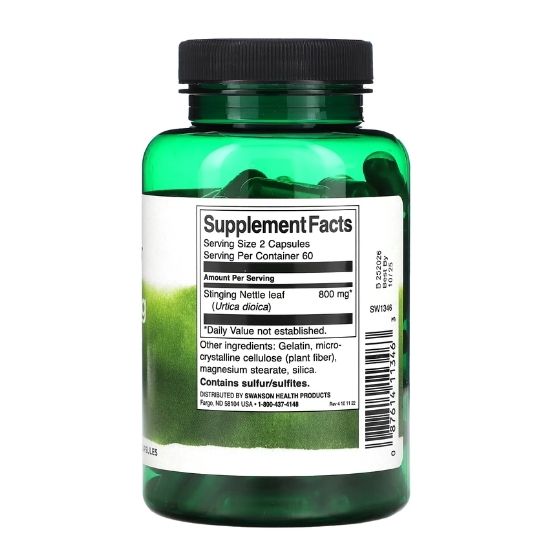 Stinging Nettle Leaf, 400mg, 120 caps, Swanson - Vitax.ro