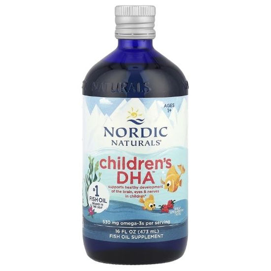 Children's DHA, 530mg, Strawberry, 473 ml, Nordic Naturals - Vitax.ro