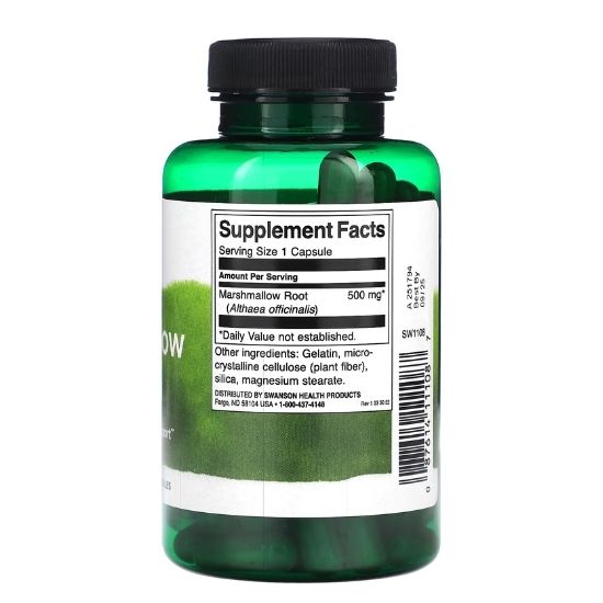 Marshmallow Root, 500mg, 90 caps, Swanson - Vitax.ro