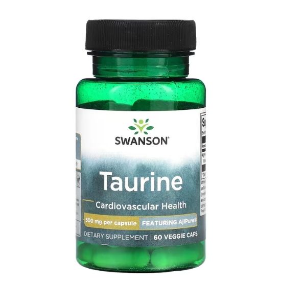 AjiPure Taurine, 500mg, 60 vcaps, Swanson - Vitax.ro
