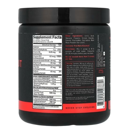 Pre-Kaged Sport, Fruit Punch, 258g, Kaged Muscle - Vitax.ro