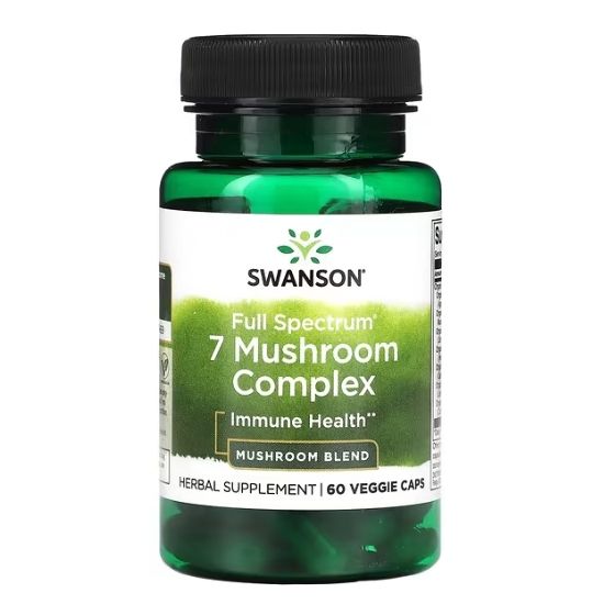 Full Spectrum 7 Mushroom Complex, 60 vcaps, Swanson - Vitax.ro